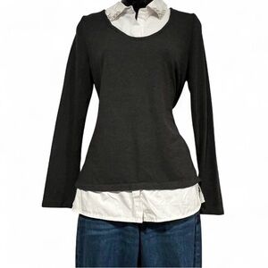 Preppy-coquette layered top 💕